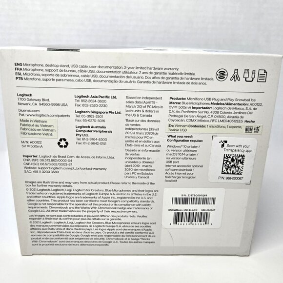 BNIB - Blue Microphones SnowBall iCE USB Microphone - Black - Picture 5 of 7